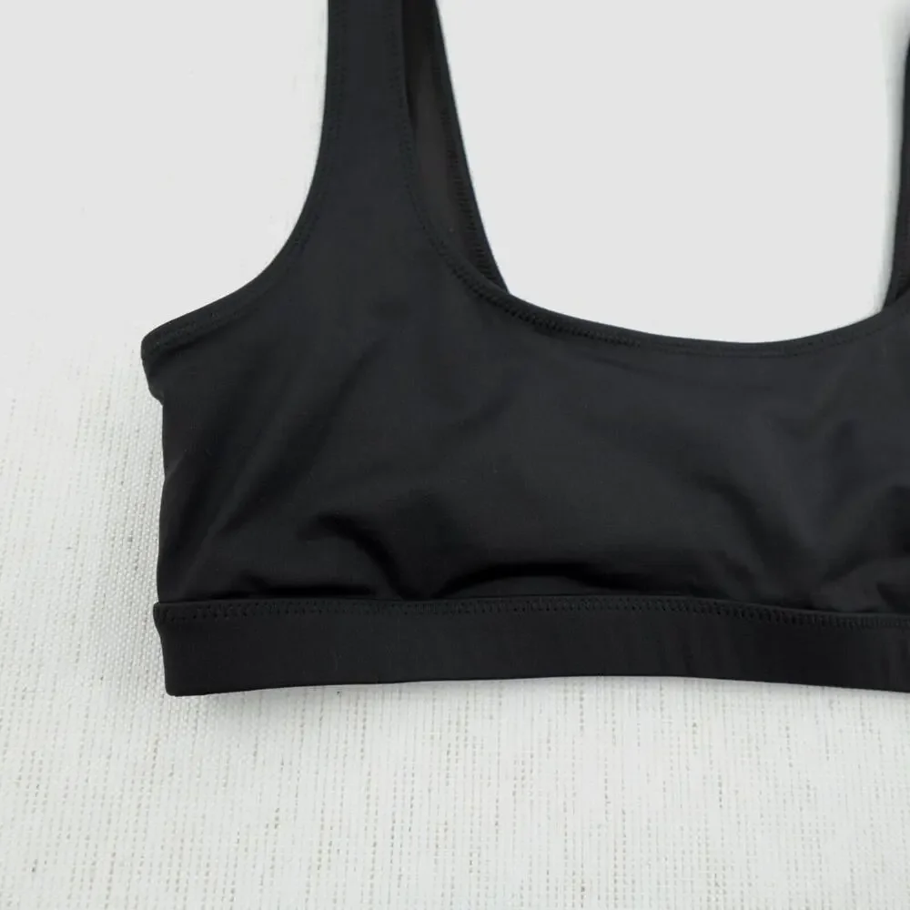 SKIMS Swim Bikini Tank Top Size Large Onyx Sporty Beach